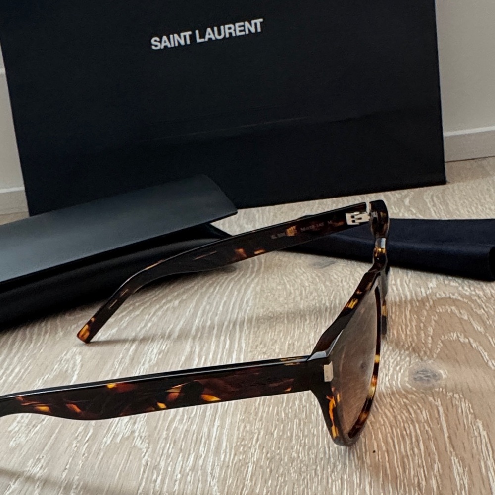 Saint Laurent Tortoise Shell Sunglasses - Picture 4 of 8